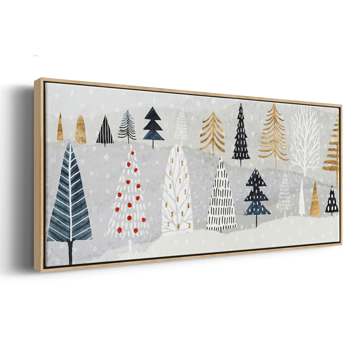 Christmas Chalet Collection D - Floater Framed Canvas Print