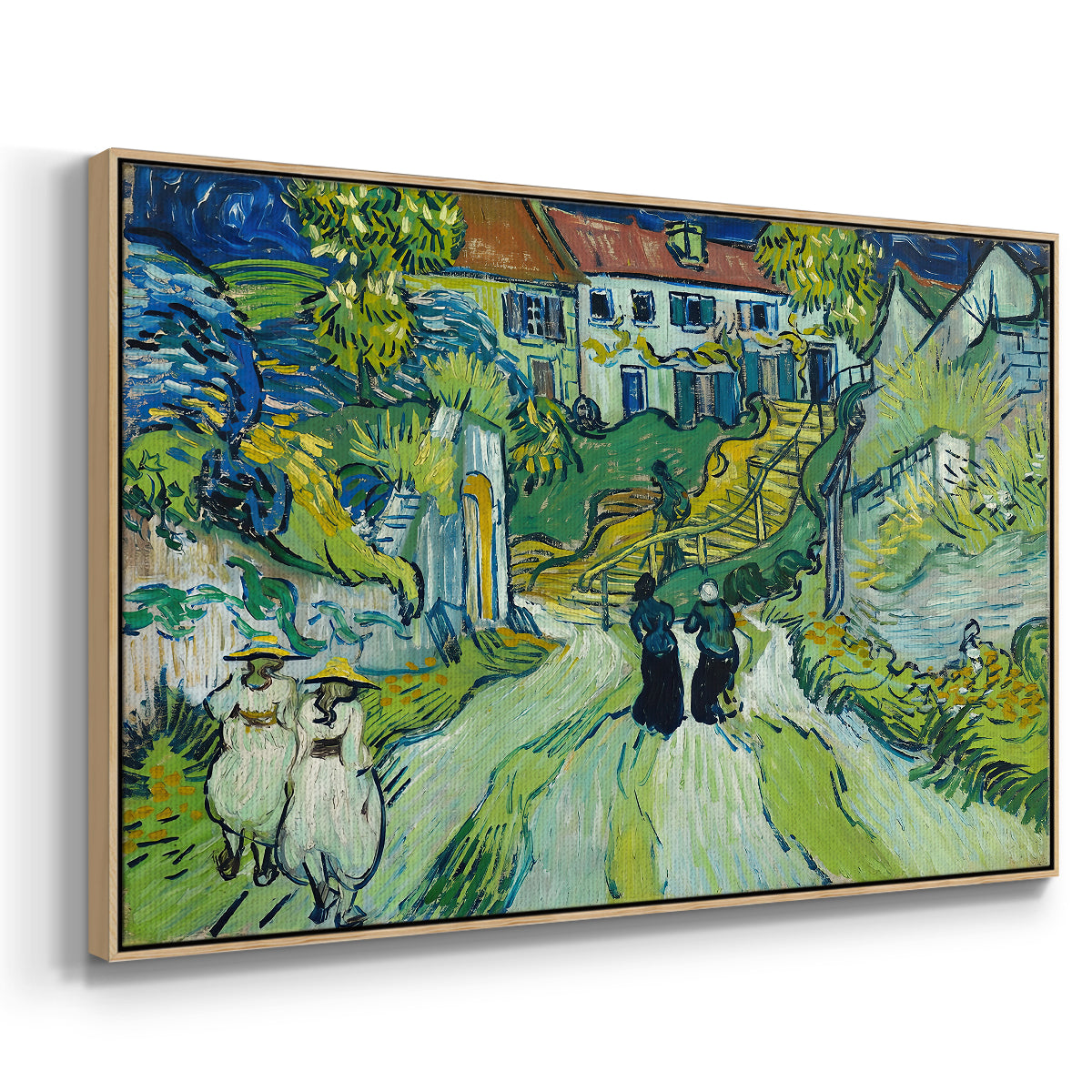 Stairway at Auvers, 1890 - Floater Framed Canvas Print