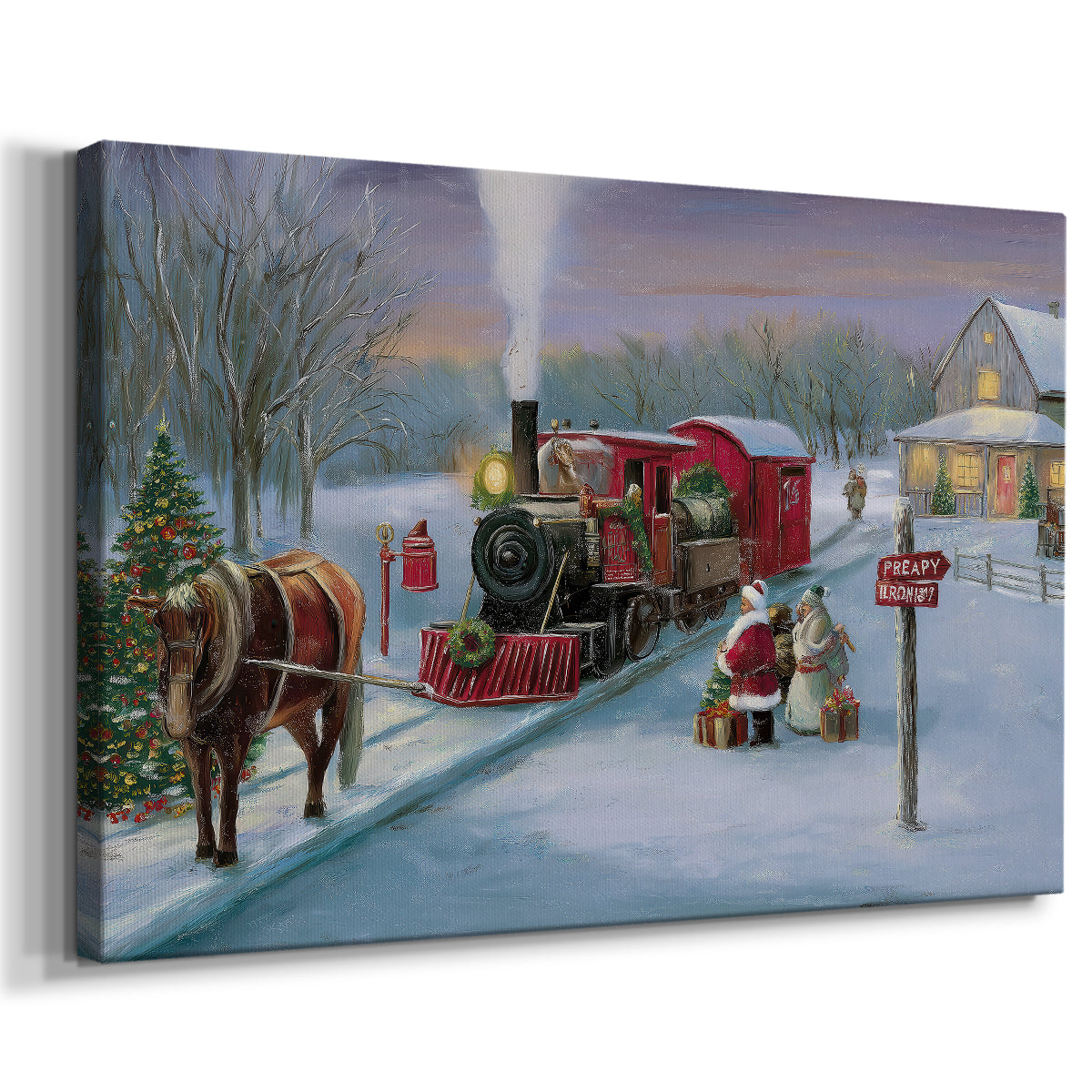 Night of Chalk Cottage - Canvas Art Print