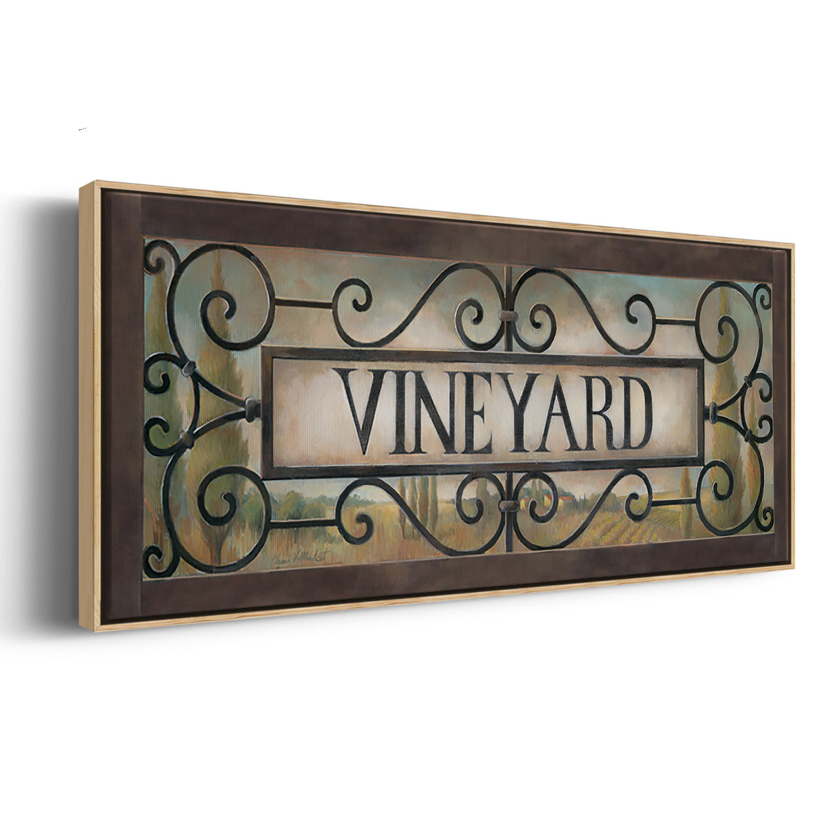 Vineyard - Floater Framed Canvas Print