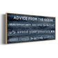 Navy Ocean - Floater Framed Canvas Print
