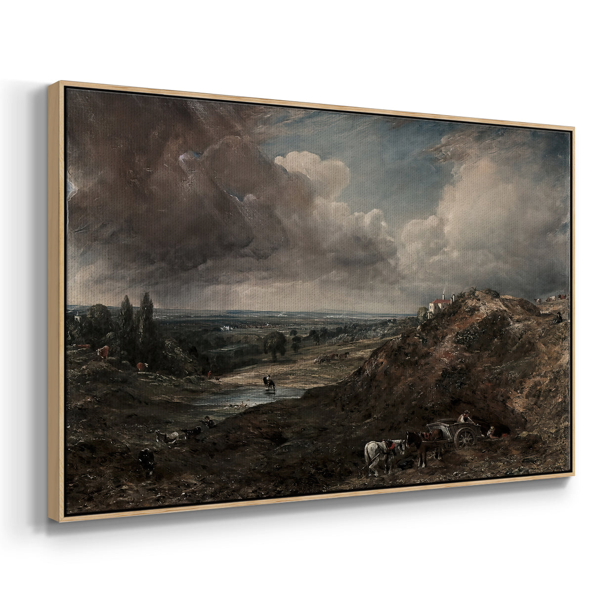 Branch Hill Pond, Hampstead Heath, c. 1828 - Floater Framed Canvas Print
