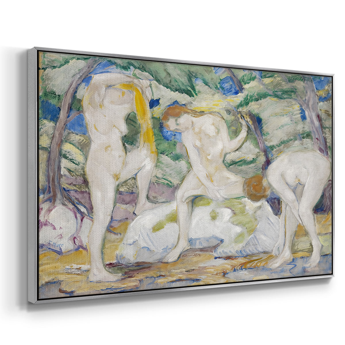 Bathing Women, 1910 - Floater Framed Canvas Print