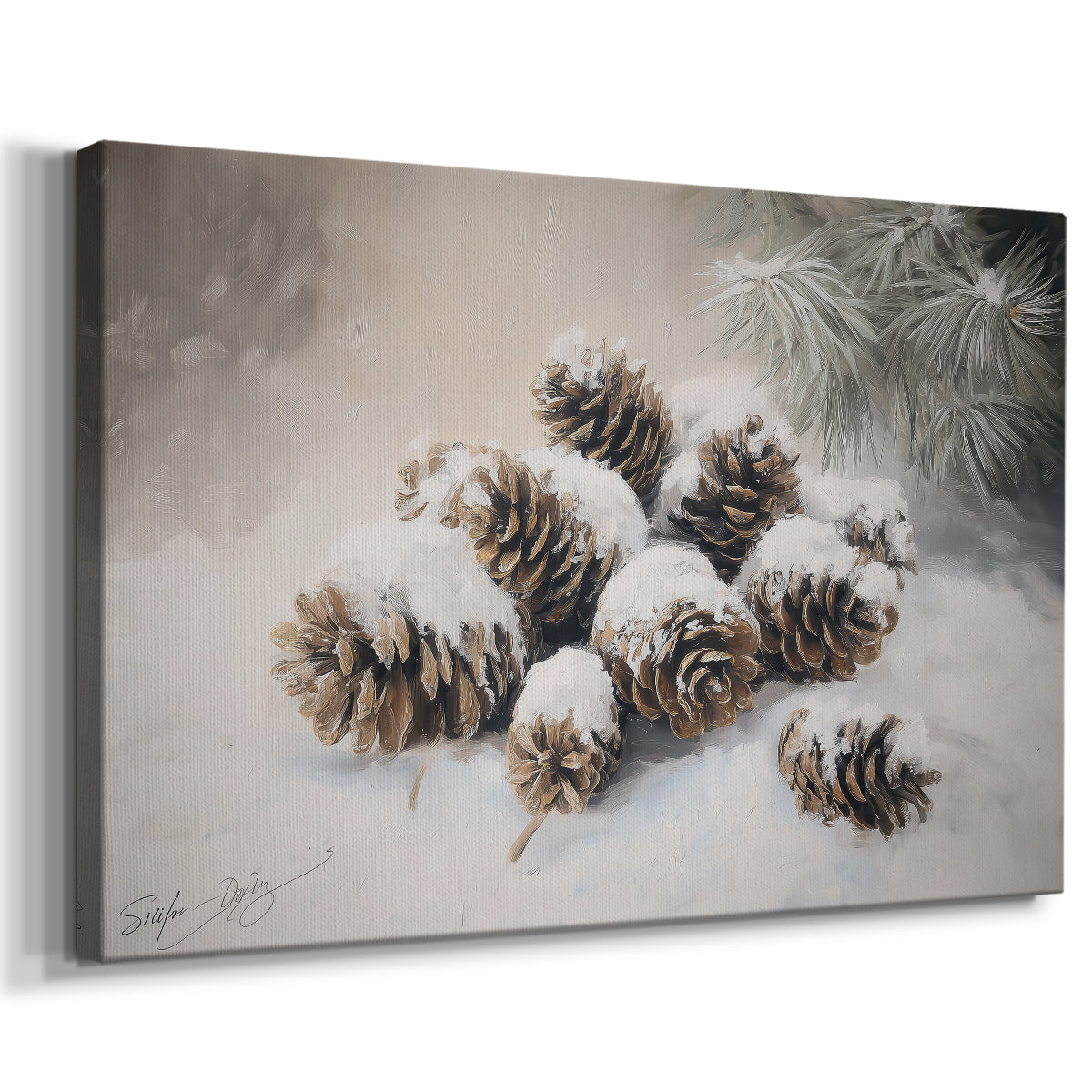 Silver Serenade of Eve - Canvas Art Print