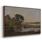Landscape with a River, 1892 - Floater Framed Canvas Print