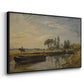 Barge below Flatford Lock, c. 1810 - Floater Framed Canvas Print