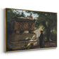 A Catholic Priest in Front of a Sarcophagus, c. 1857 - Floater Framed Canvas Print