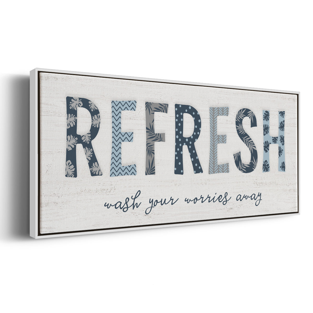 Refresh - Floater Framed Canvas Print
