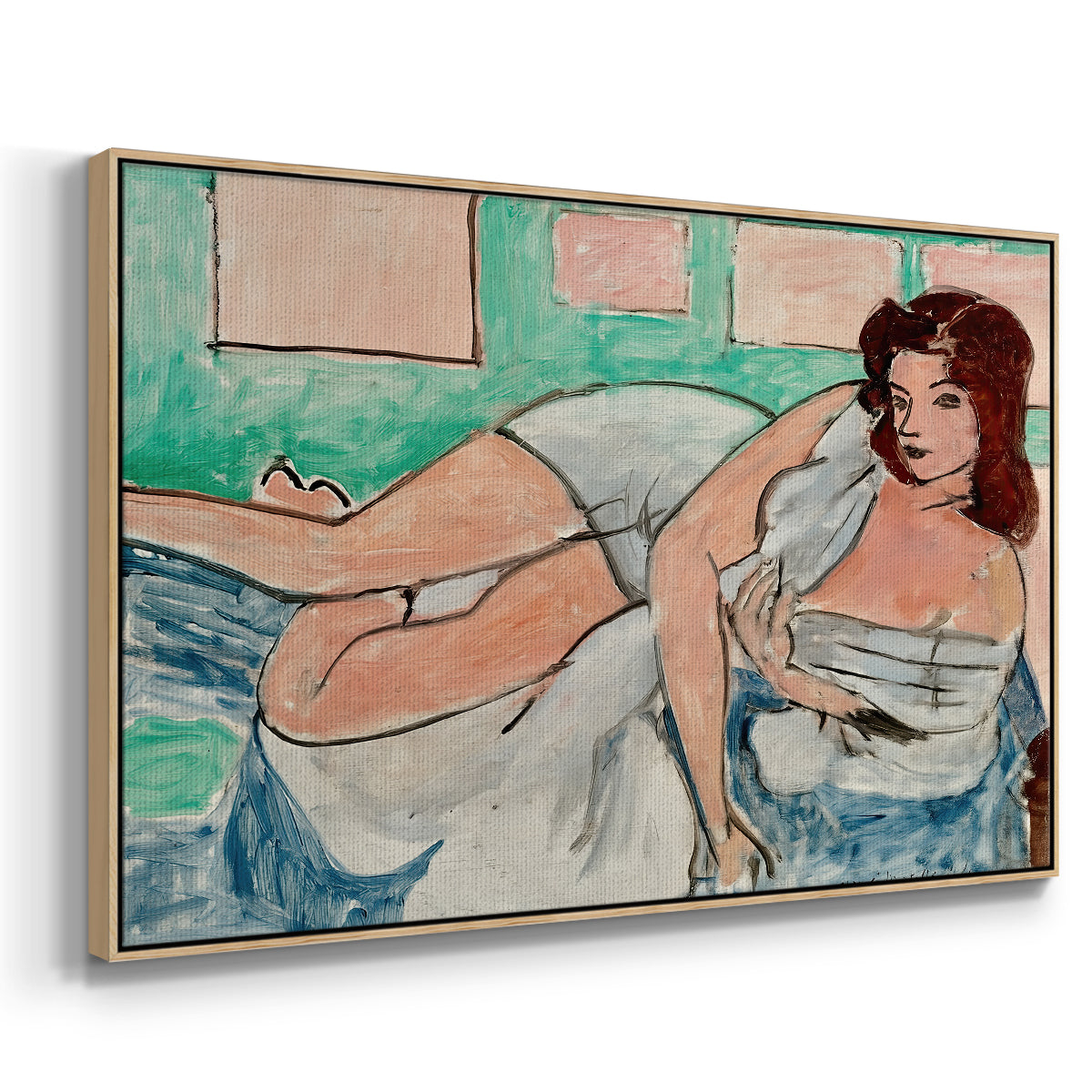 Nude in a Bathrobe (Nu au peignoir), 1941 - Floater Framed Canvas Print