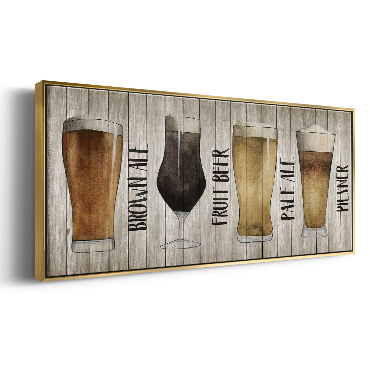 Beer Chart I - Floater Framed Canvas Print