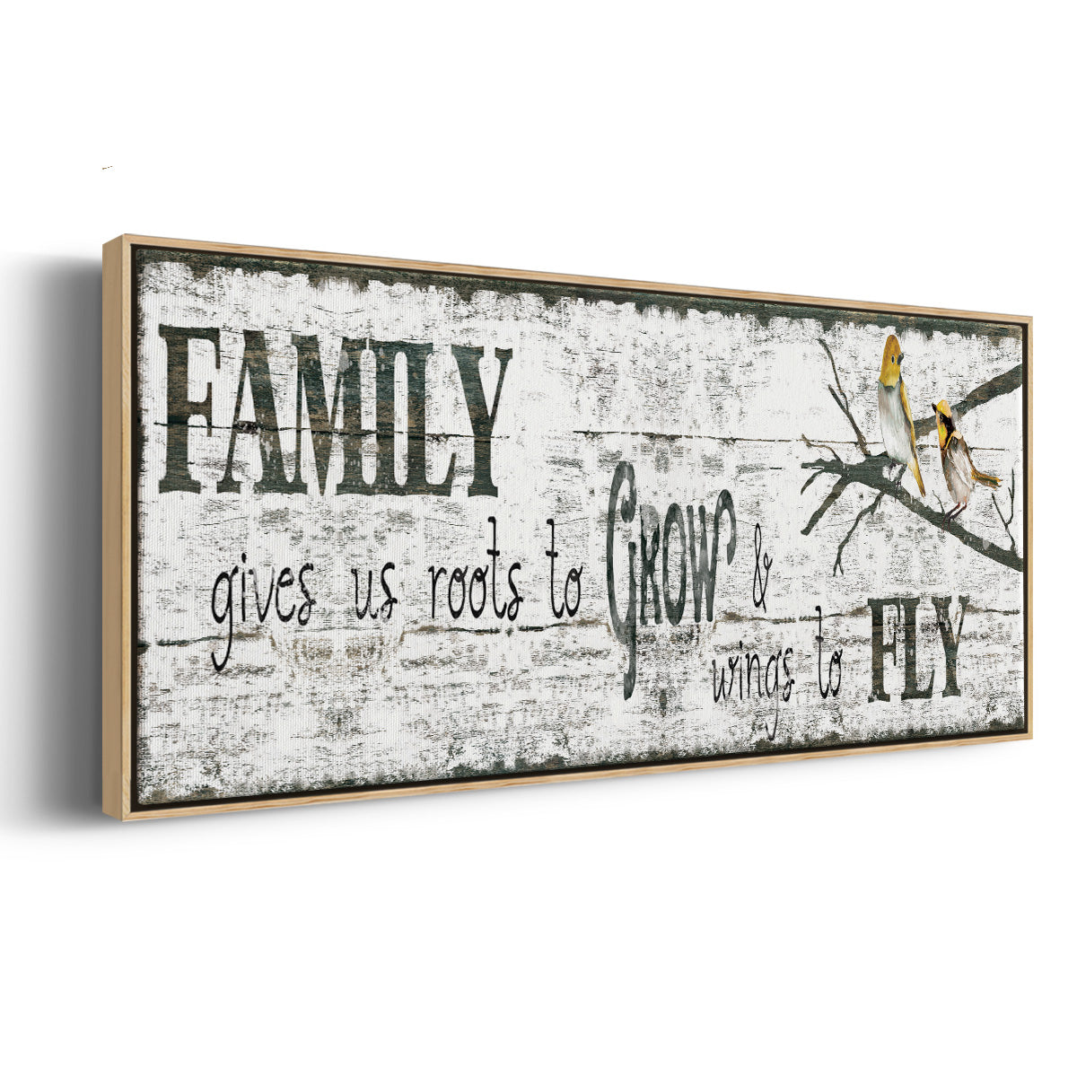 Family Gives Us - Floater Framed Canvas Print