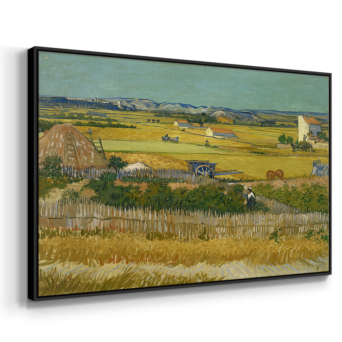 The Harvest, 1888 - Floater Framed Canvas Print