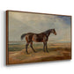 Dr. Syntax, a Bay Racehorse, Standing in a Coastal Landscape, an Estuary Beyond, c. 1820 - Floater Framed Canvas Print