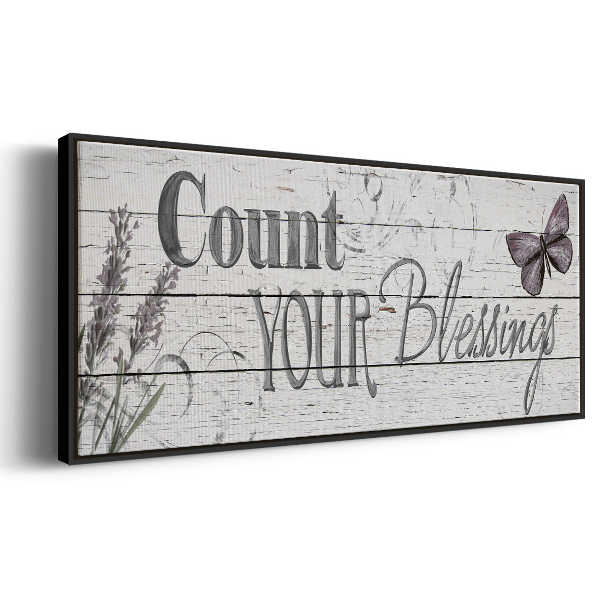 Count Your Blessings - Floater Framed Canvas Print