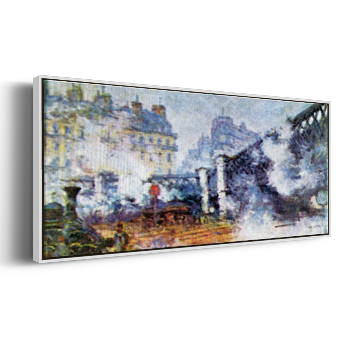 The Europe Bridge Saint Lazare Station in Paris - Floater Framed Canvas Print