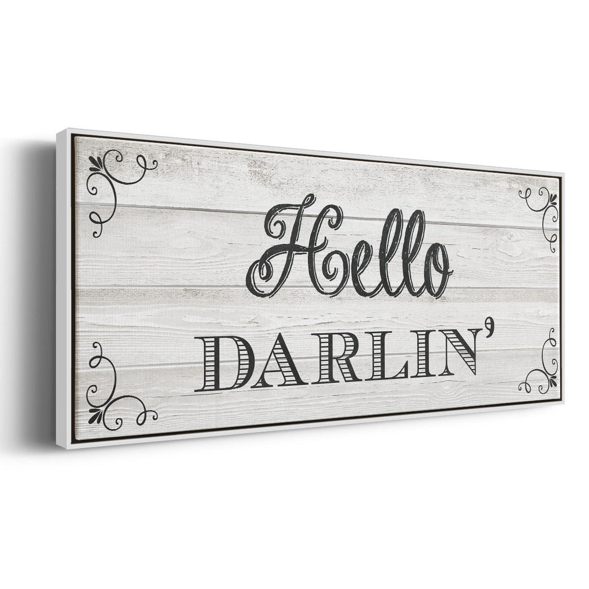 Hello Darlin' - Floater Framed Canvas Print