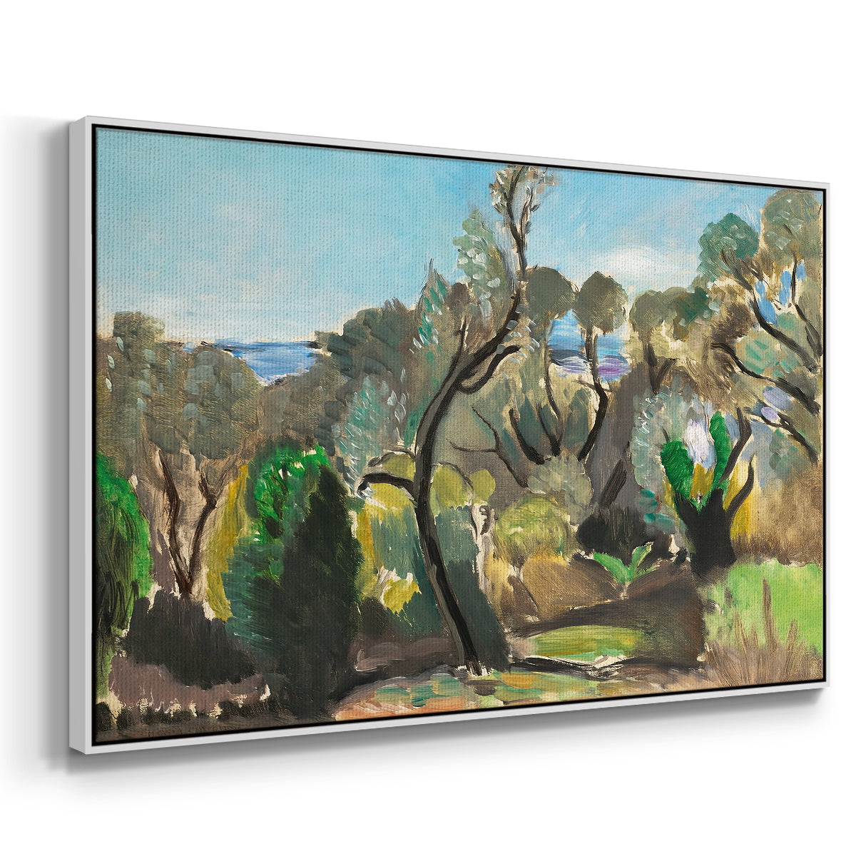 Landscape near Nice, c. 1918 - Floater Framed Canvas Print