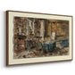 Cabinet de Flaubert à Croisset, 1874 - Floater Framed Canvas Print