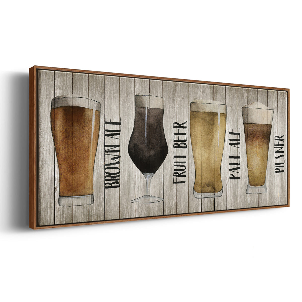 Beer Chart I - Floater Framed Canvas Print