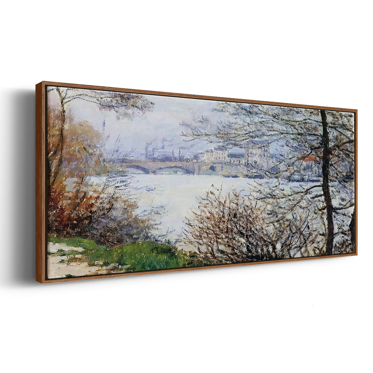 The Banks of the Seine, Ile de la Grande - Floater Framed Canvas Print