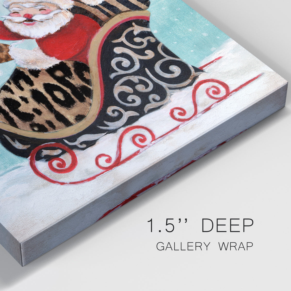 Santa And His Sleigh-Premium Gallery Wrapped Canvas - Ready to Hang