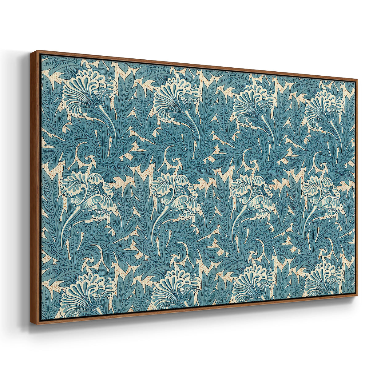 Tulip (Teal), 1875 - Floater Framed Canvas Print