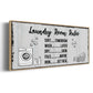 Laundry Room Rules - Floater Framed Canvas Print