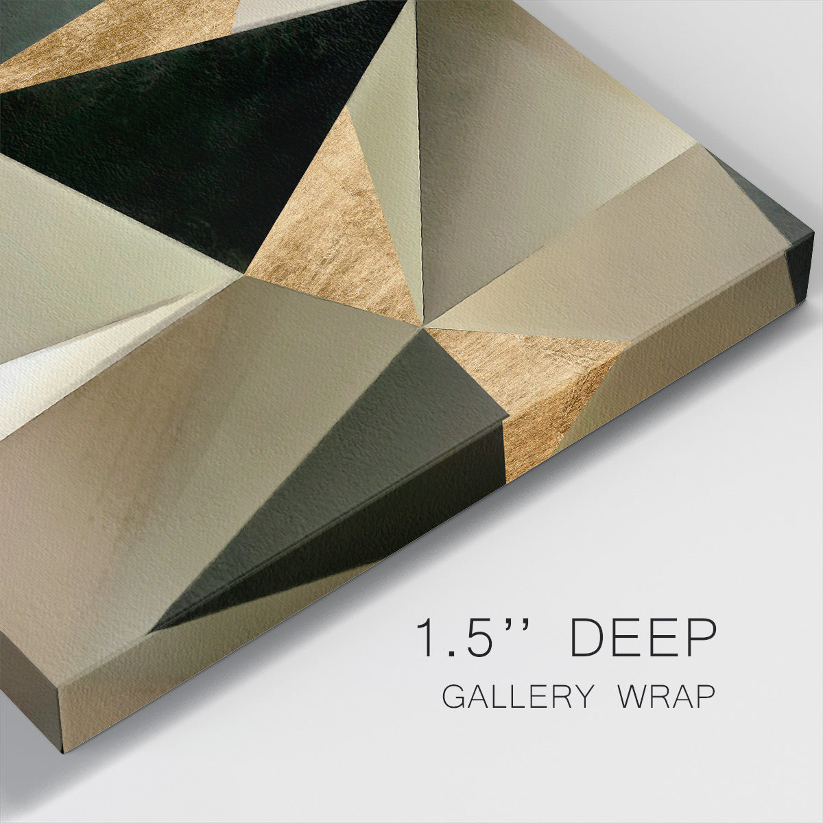 Gold Polygon Wall II - Canvas Art Print