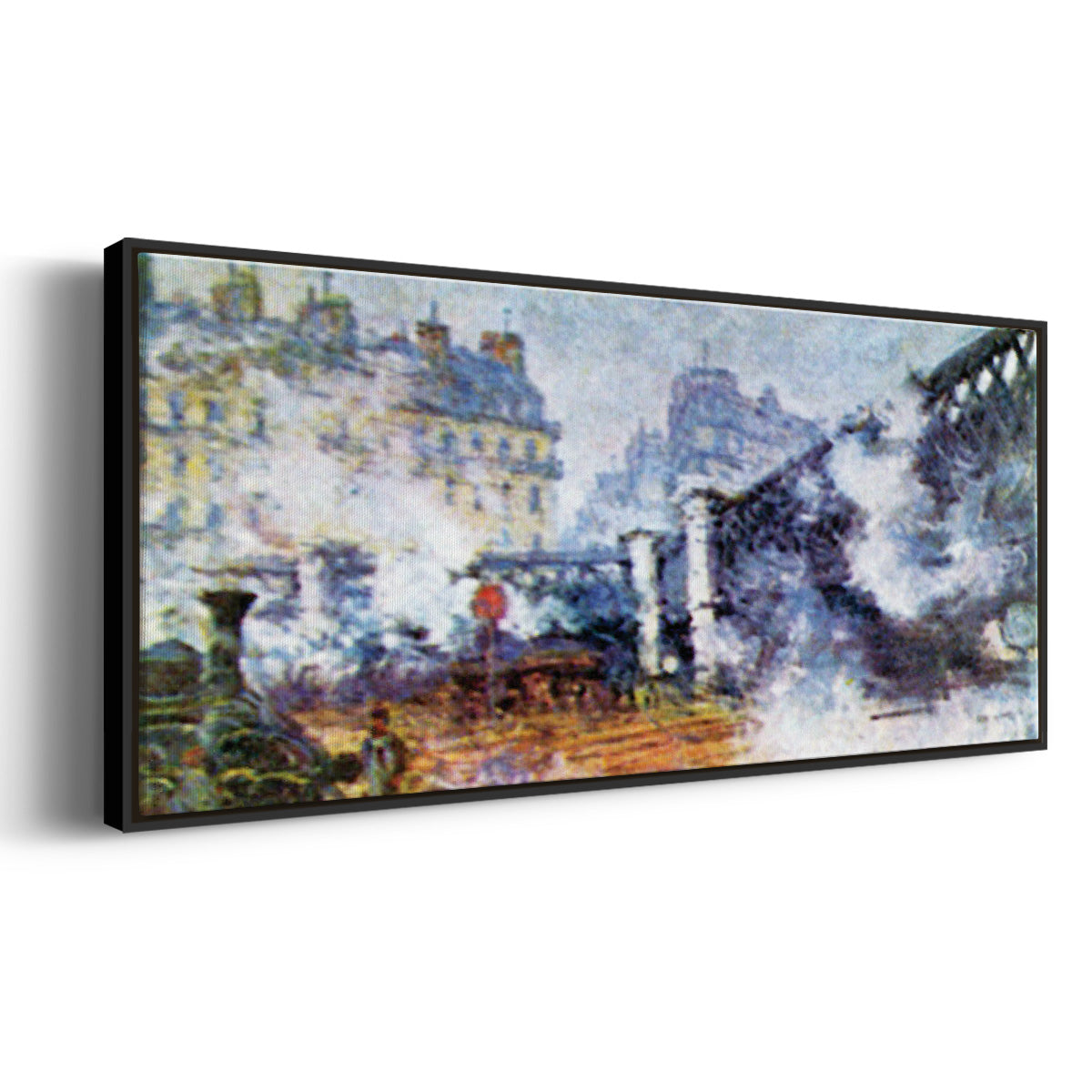 The Europe Bridge Saint Lazare Station in Paris - Floater Framed Canvas Print