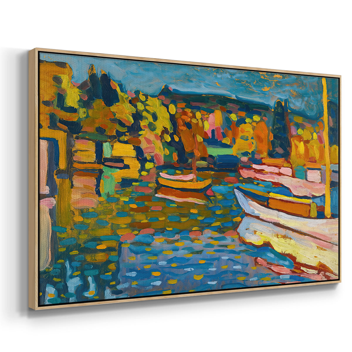 Study for Autumn Landscape with Boats, 1908 - Floater Framed Canvas Print