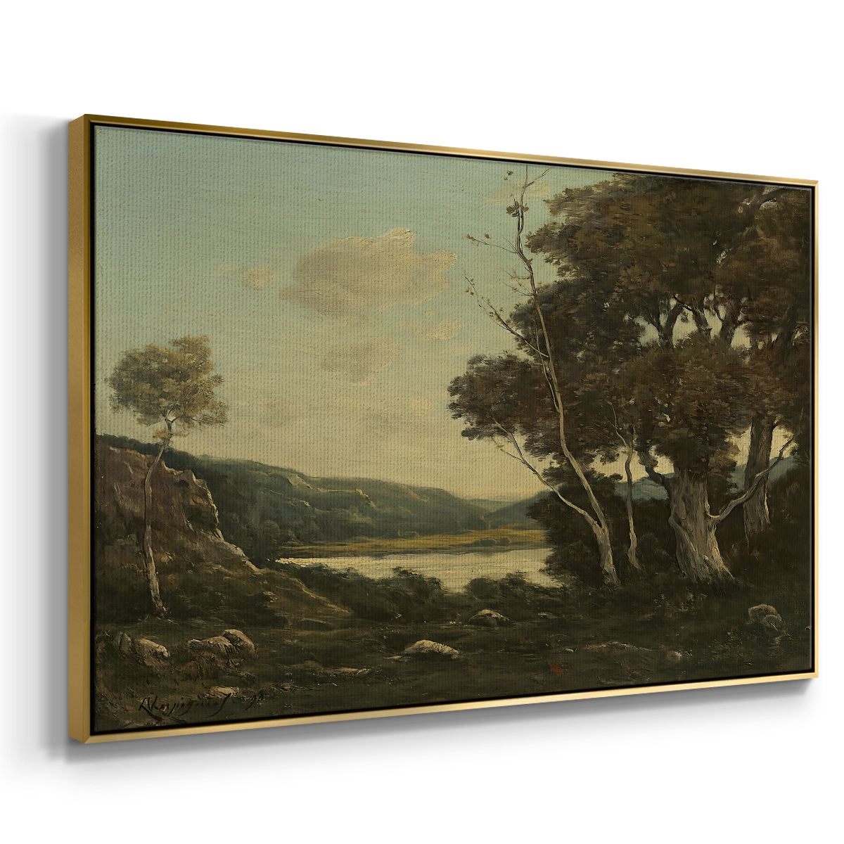 Landscape, 1898 - Floater Framed Canvas Print