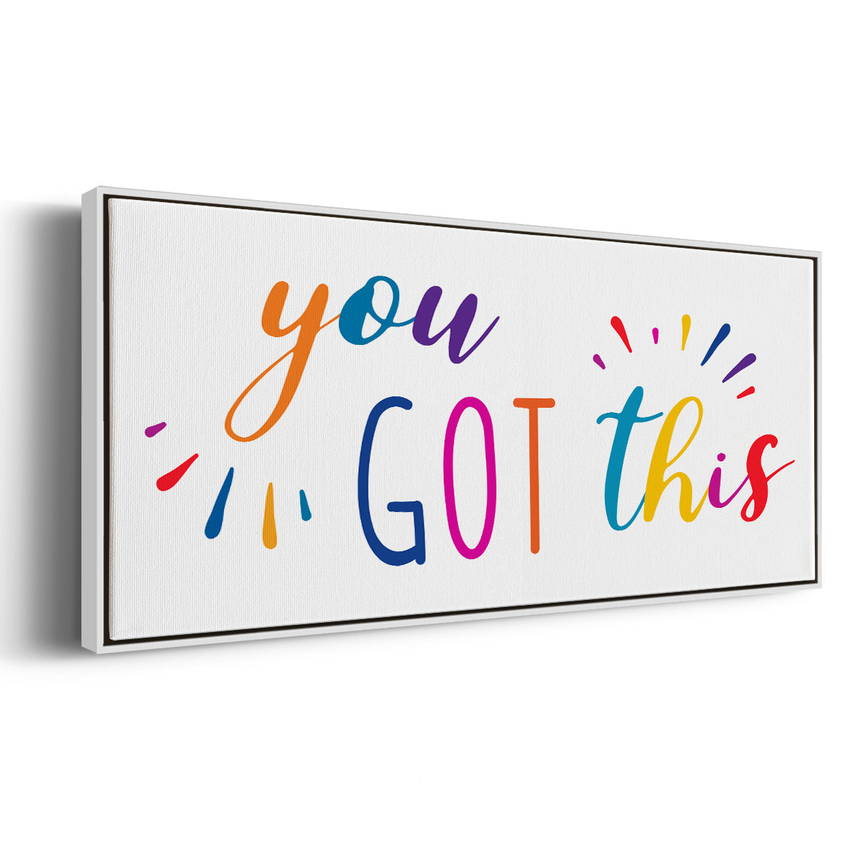 Rainbow Got This - Floater Framed Canvas Print