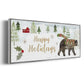 Woodland Christmas Collection D - Floater Framed Canvas Print
