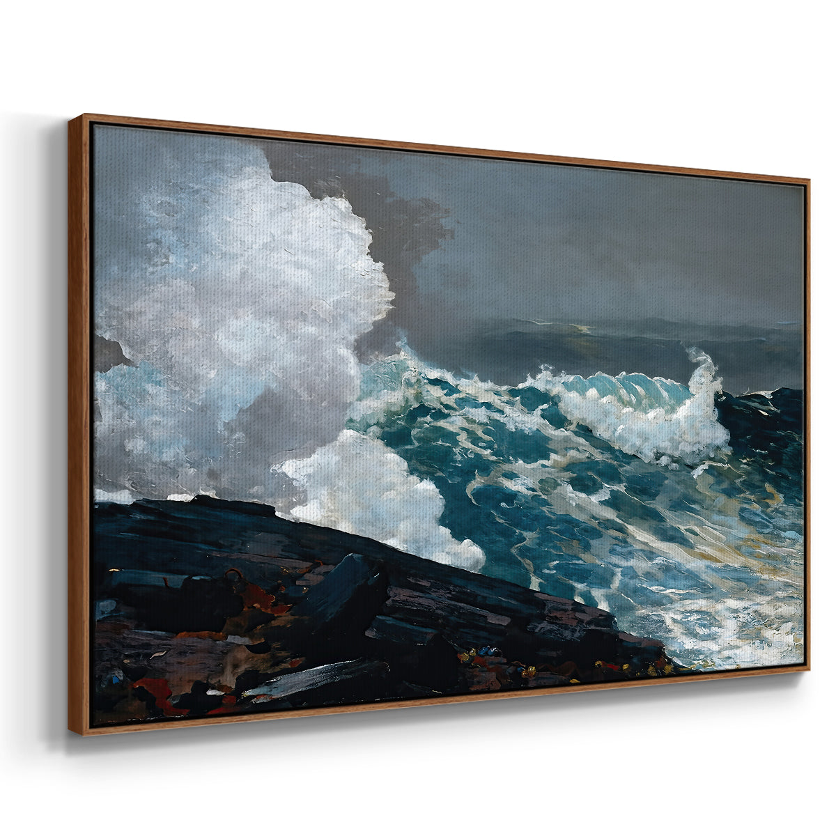 Northeaster, 1895 - Floater Framed Canvas Print