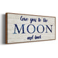 Moon and Back - Floater Framed Canvas Print