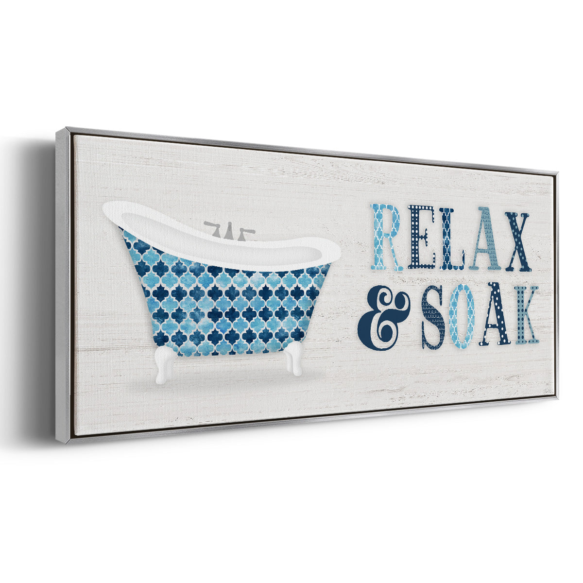 Relax and Soak - Floater Framed Canvas Print