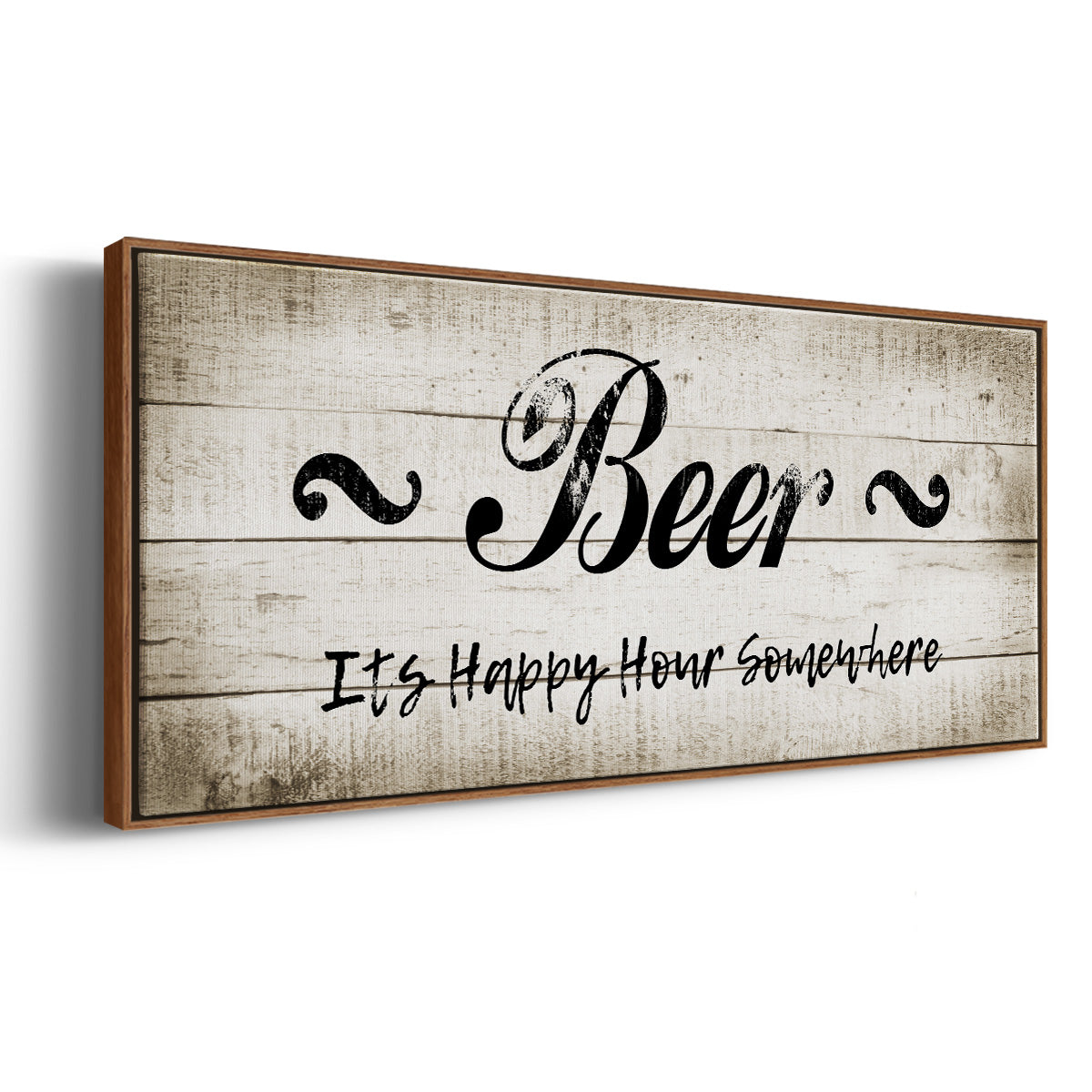 Beer Happy Hour - Floater Framed Canvas Print