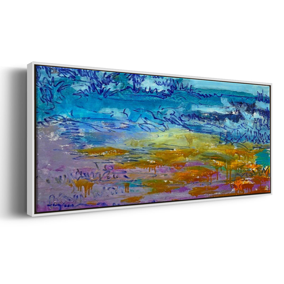 Dancing Heart - Floater Framed Canvas Print