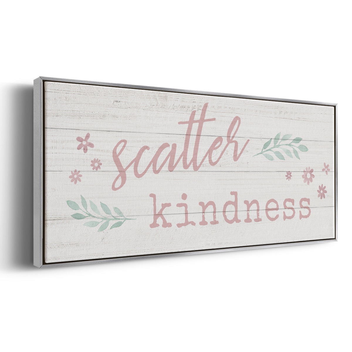 Scatter Kindness - Floater Framed Canvas Print