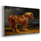 The Shire Horse Elephant in an Extensive Landscape, c. 1850s - Floater Framed Canvas Print