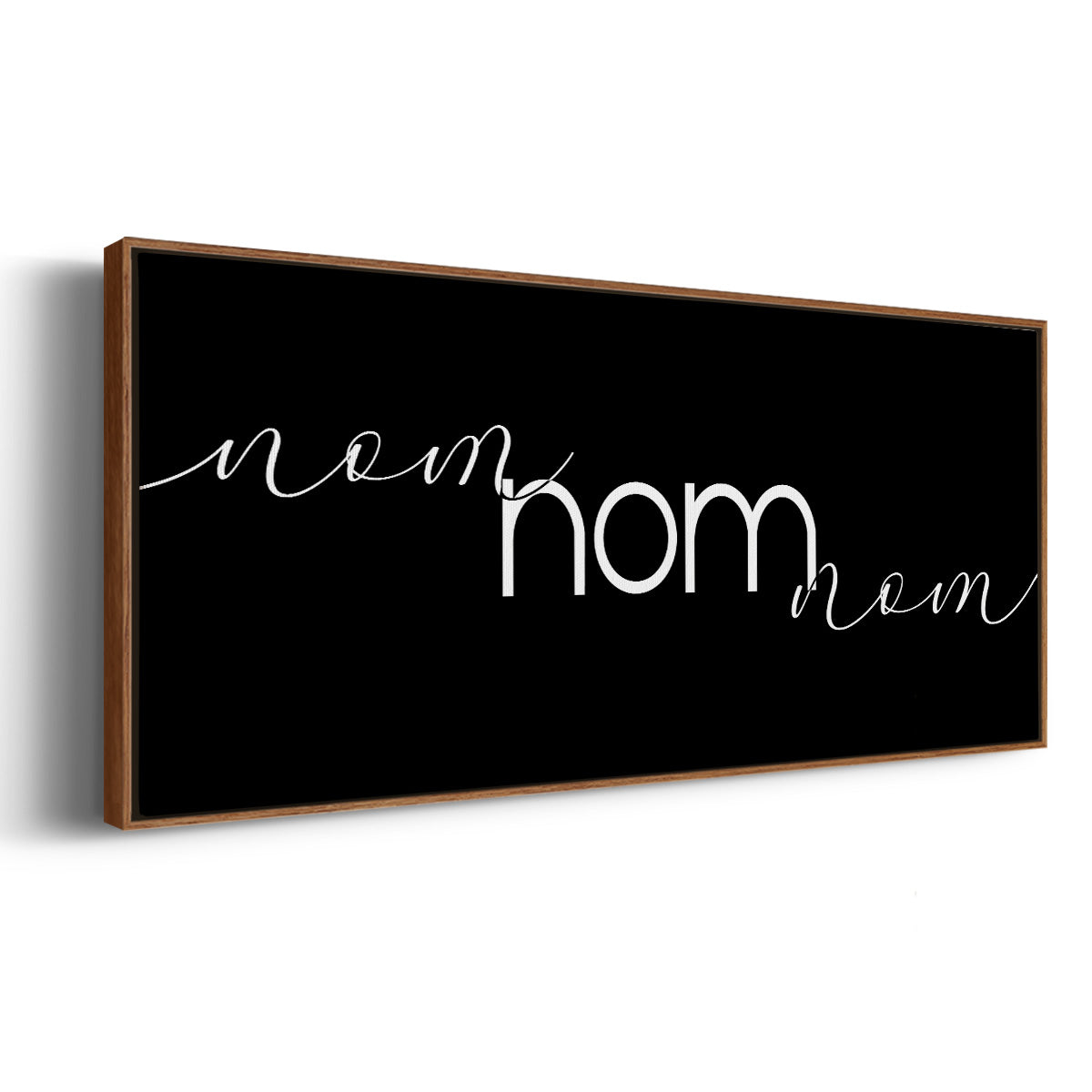 Nom Nom Nom - Floater Framed Canvas Print