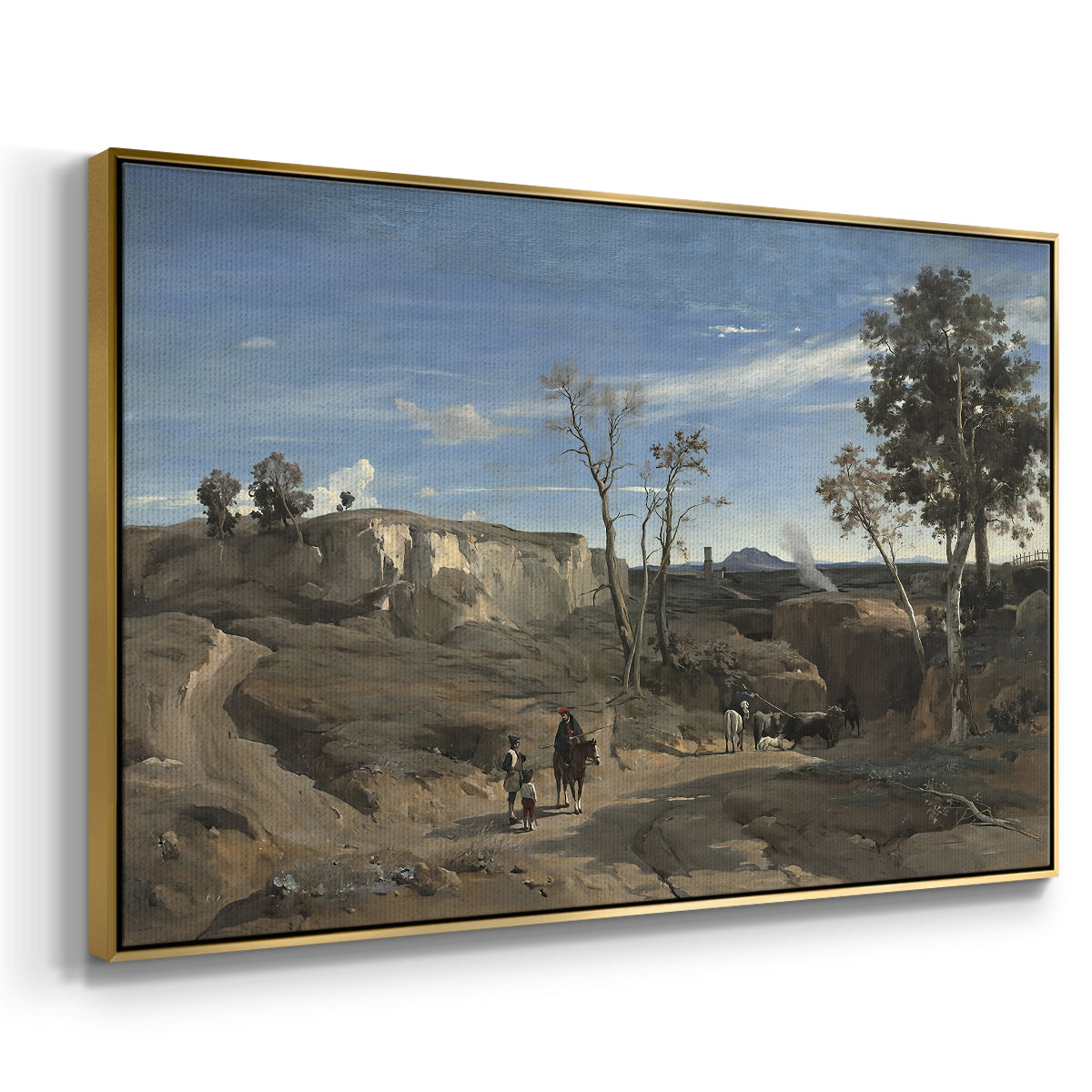 La Cervara, the Roman Campagna, c. 1830-1831 - Floater Framed Canvas Print