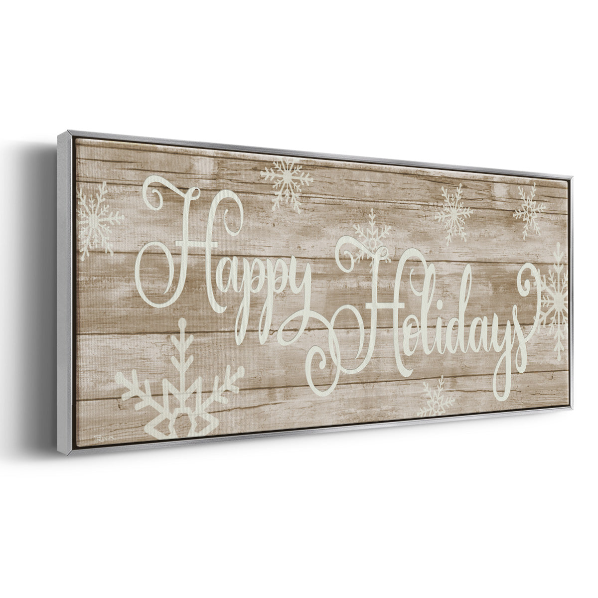 Happy Holidays - Floater Framed Canvas Print