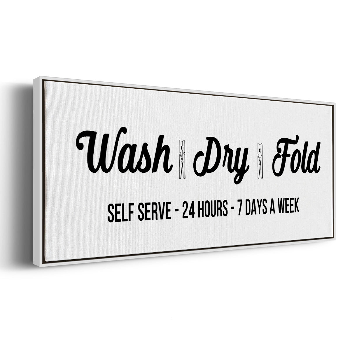 Wash Dry Fold - Floater Framed Canvas Print