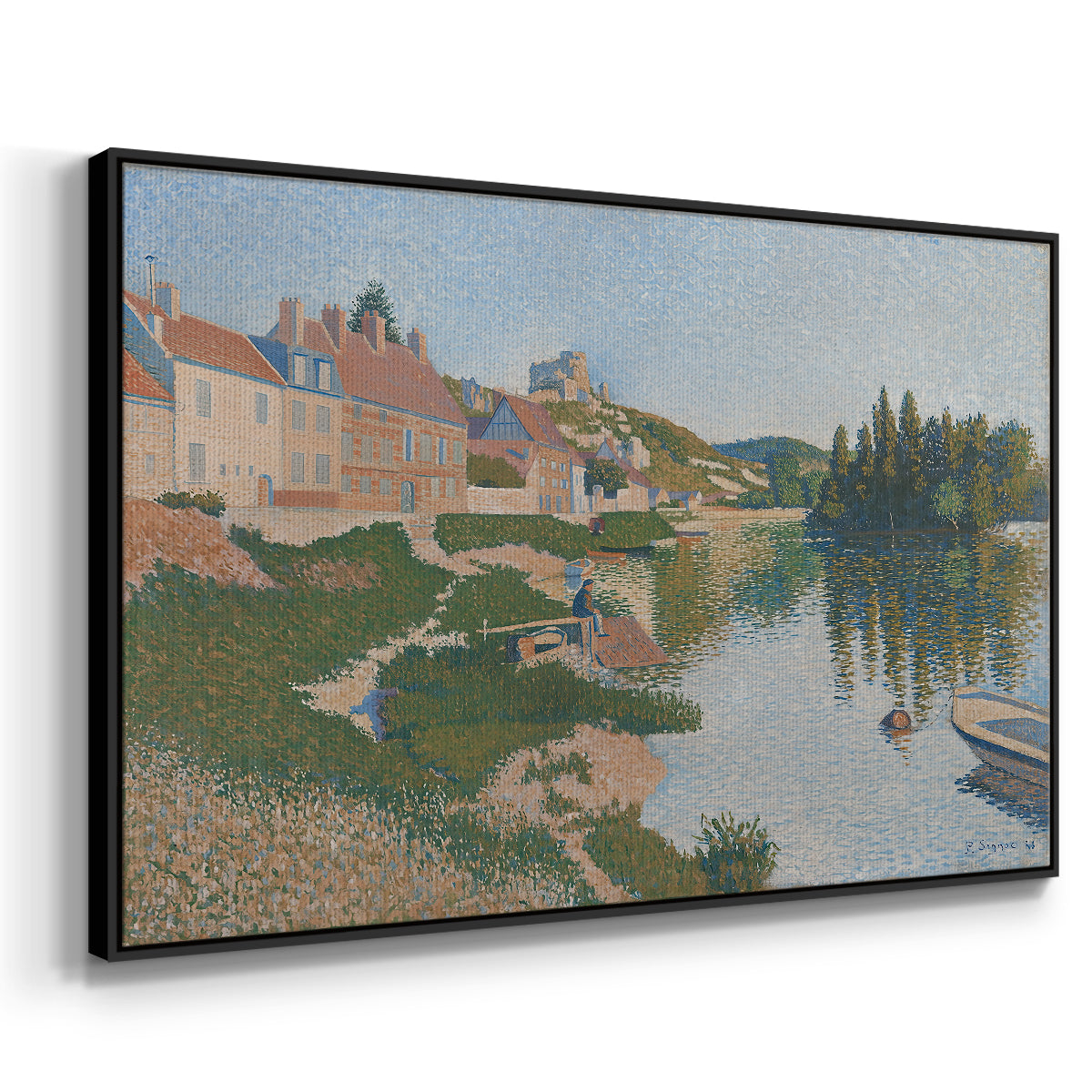 Les Andelys, Côte d'Aval, 1886 - Floater Framed Canvas Print
