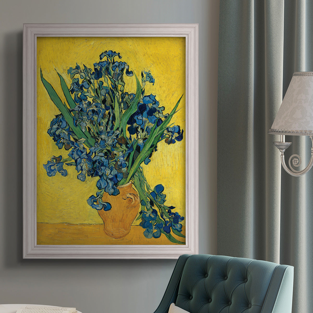 Irises, 1890 - Ornate Framed Canvas Print