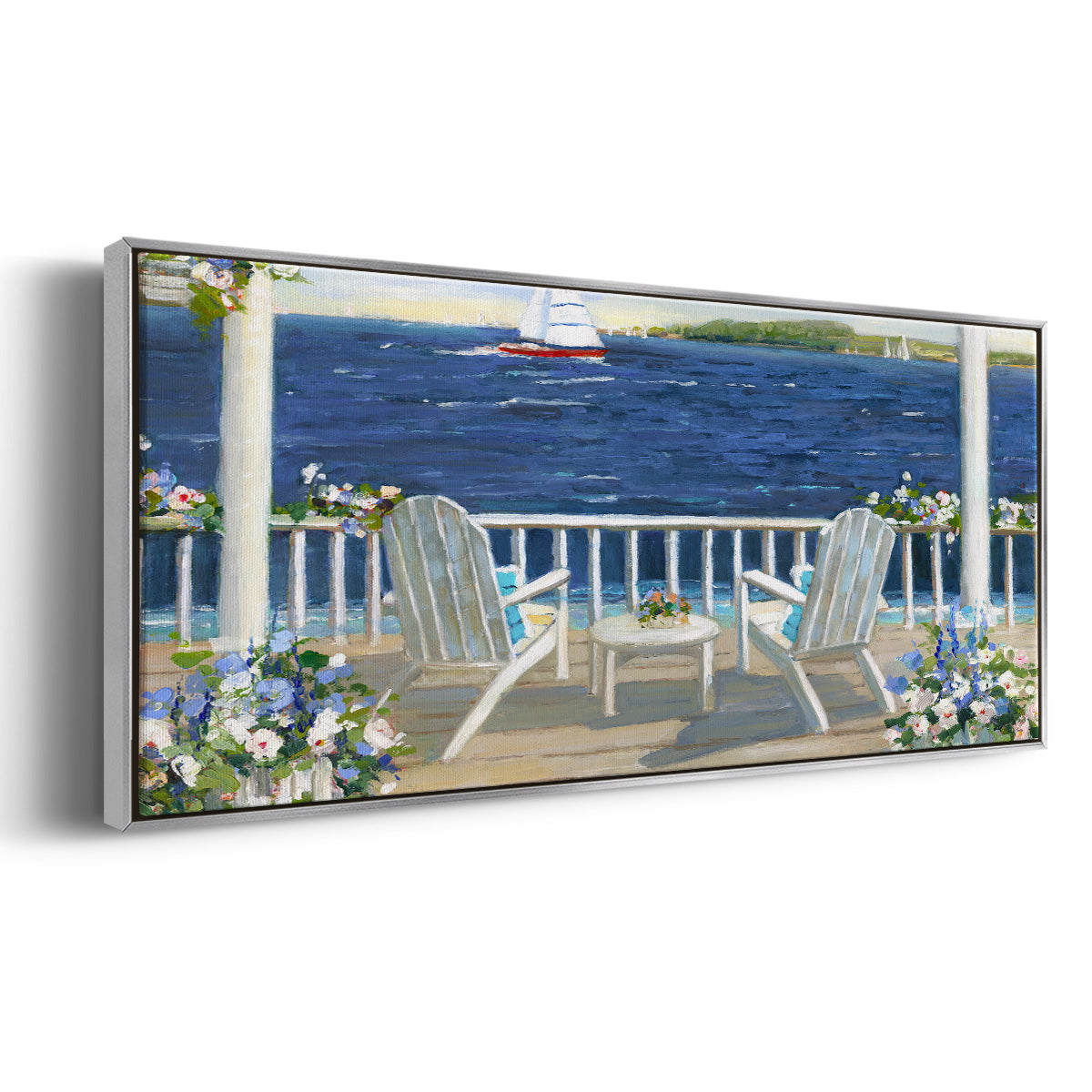 Summer Sail - Floater Framed Canvas Print
