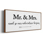 Mr. and Mrs. - Floater Framed Canvas Print