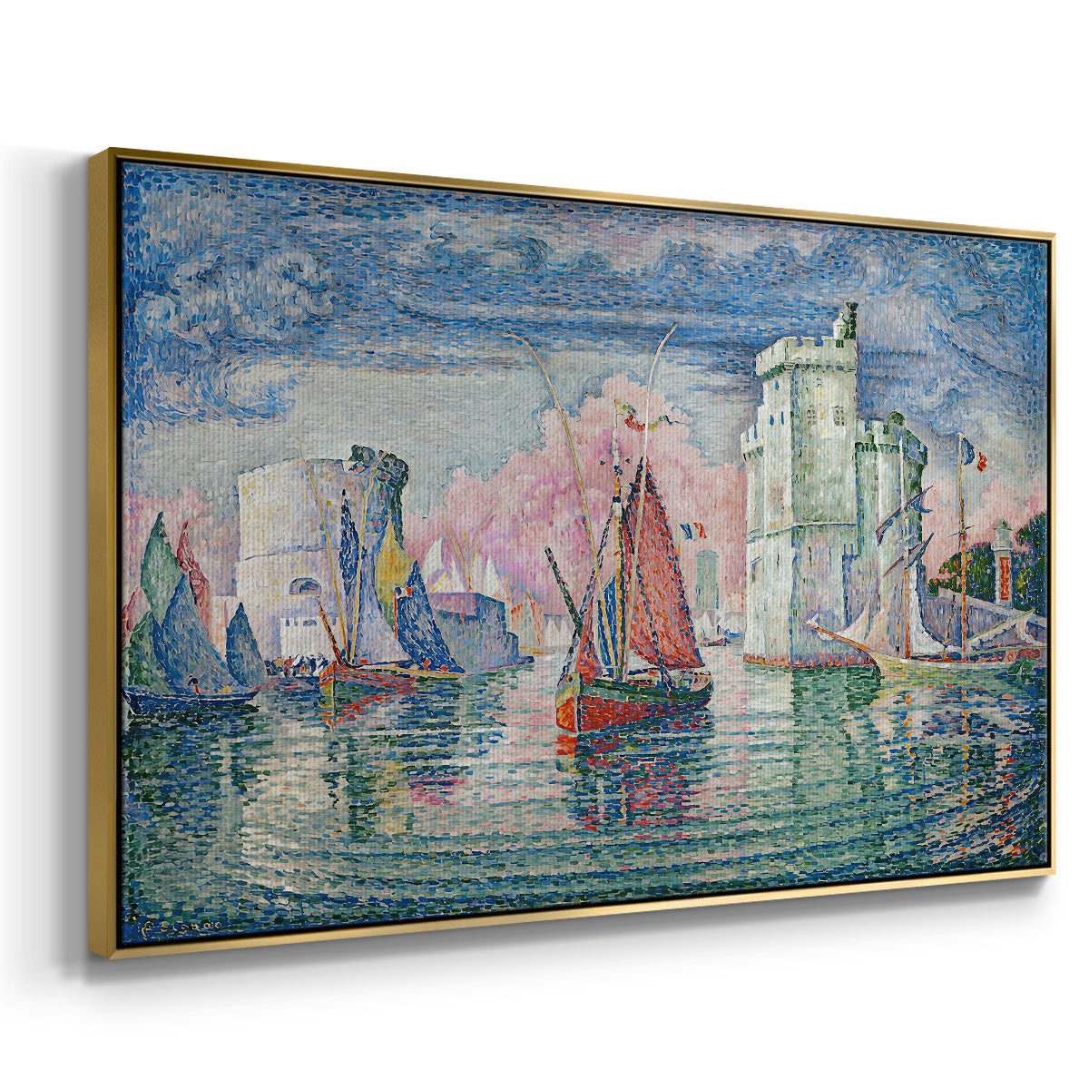 Entrance to the Port of La Rochelle, 1921 - Floater Framed Canvas Print