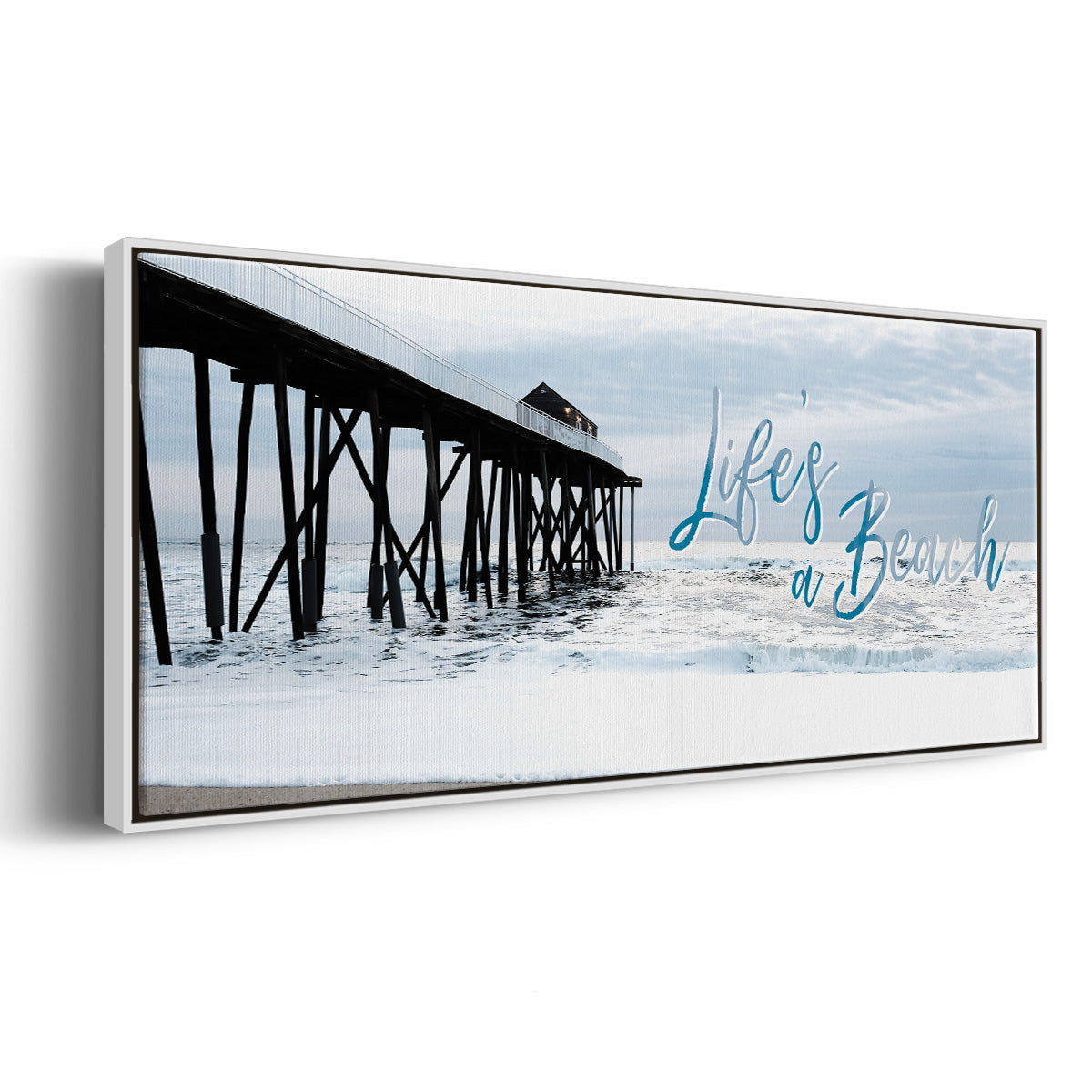 Life's a Beach - Floater Framed Canvas Print